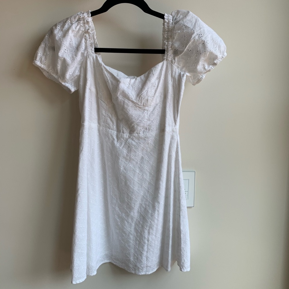 white lace dress